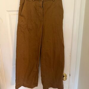 Everlane Chestnut High-Rise Pants with Metal Button